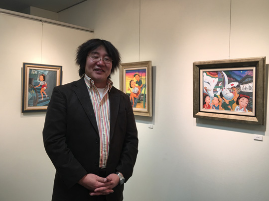 河合規仁先生最新作品「夕暮れ帰り道」掛け軸新入荷！